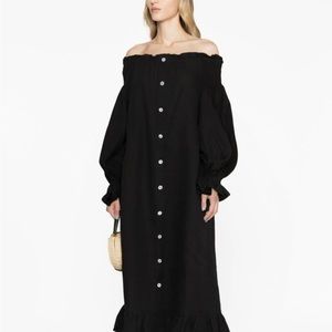 Sleeper Coal Black Loungewear Dress - One Size